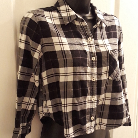 ♥️VINTAGE♥️Forever 21 cotton plaid shirt - Picture 4 of 6